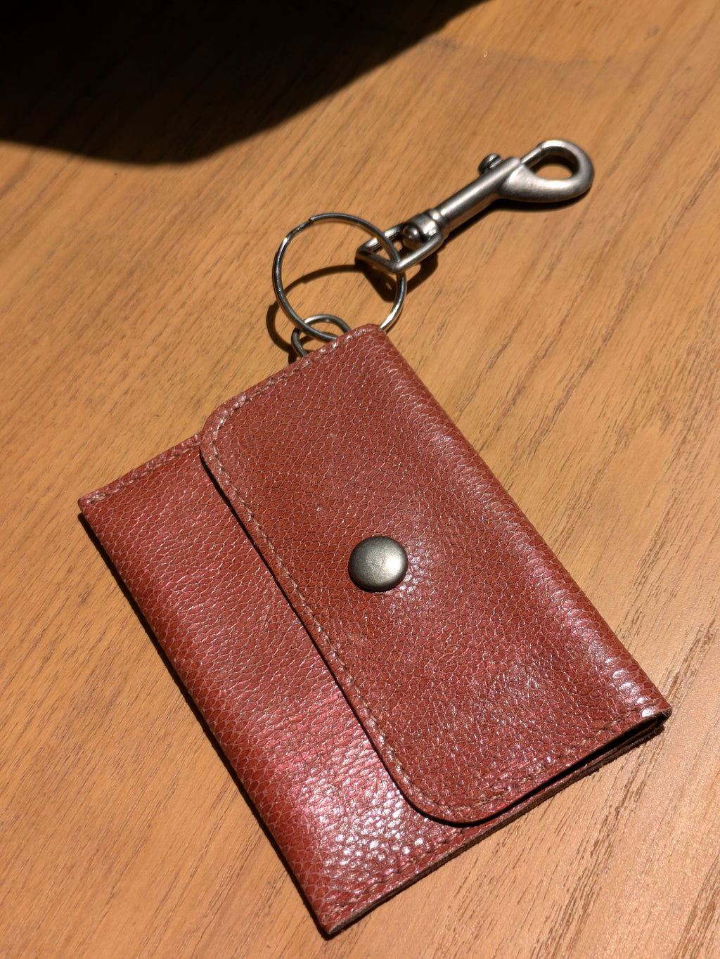 Kim White Keychain Wallet - Neutrals