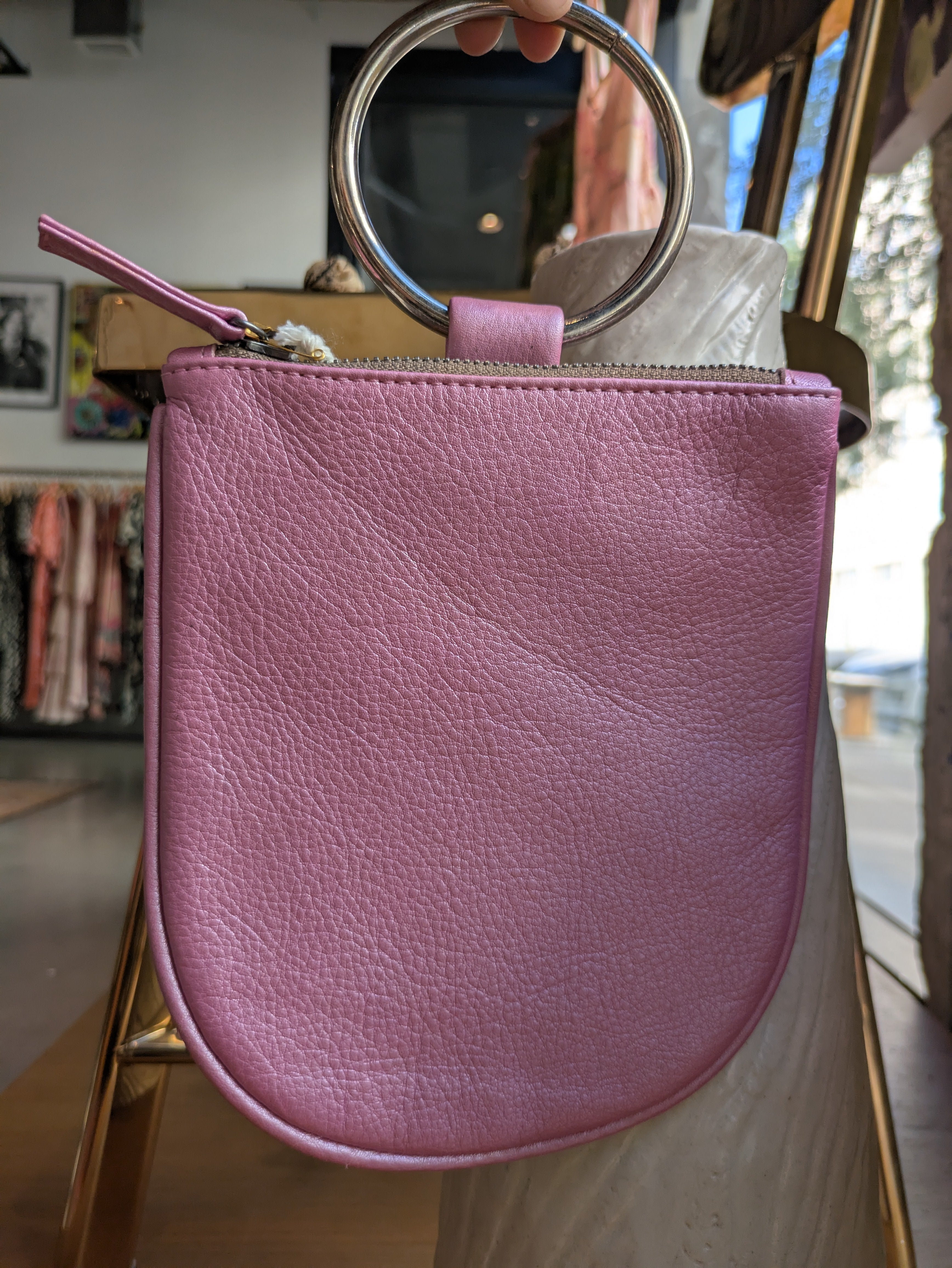 Kim White - Metallic Mini Ring Wristlet - Pinks