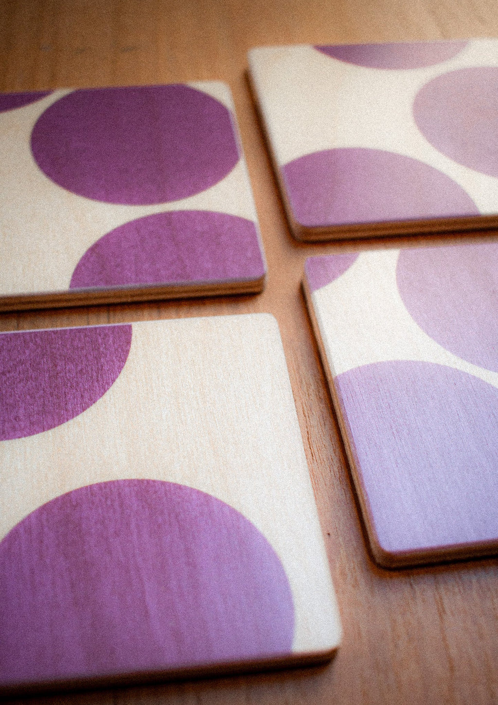 Lavender Dot Square Coasters