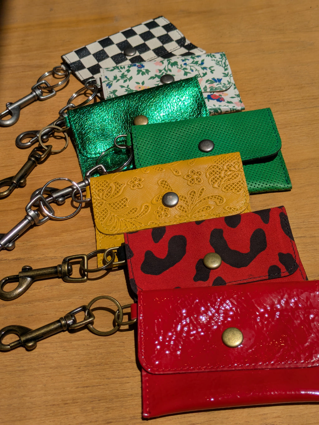 Kim White Keychain Wallet - Colors & Patterns