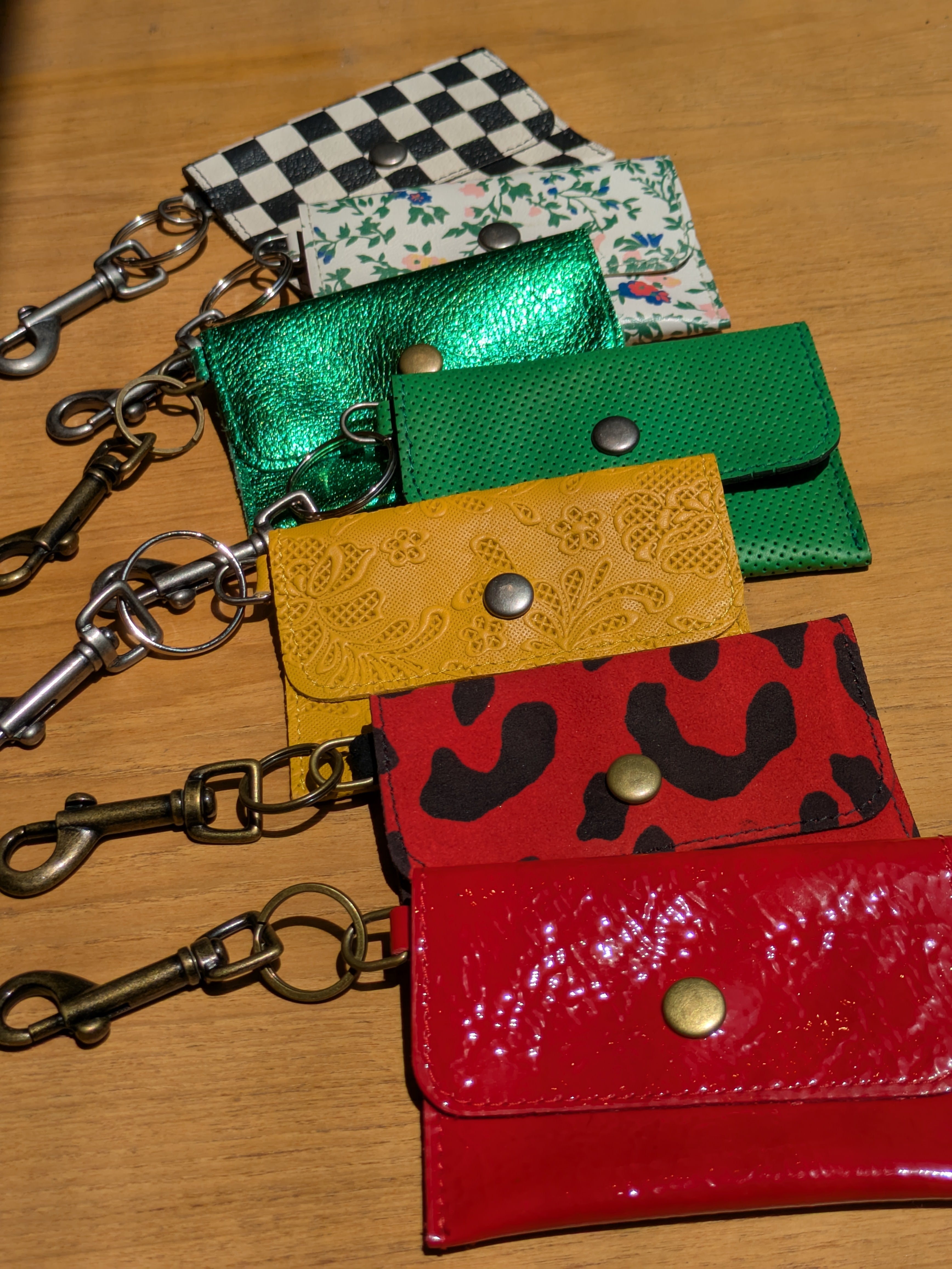 Kim White Keychain Wallet - Colors & Patterns