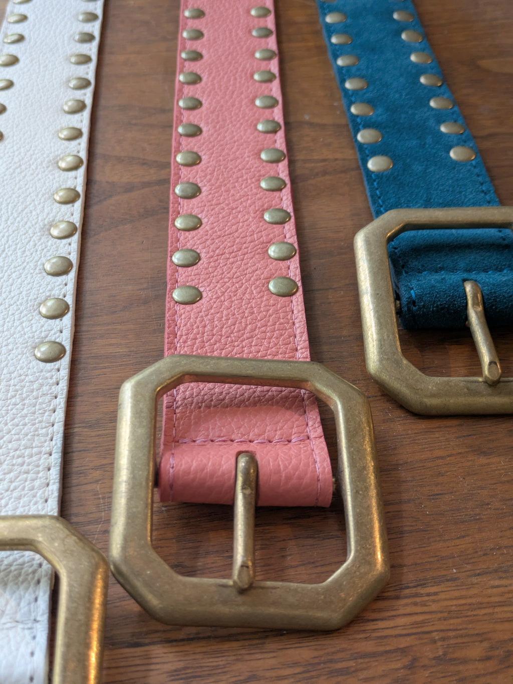 Kim White - Squared Off Studded Belt