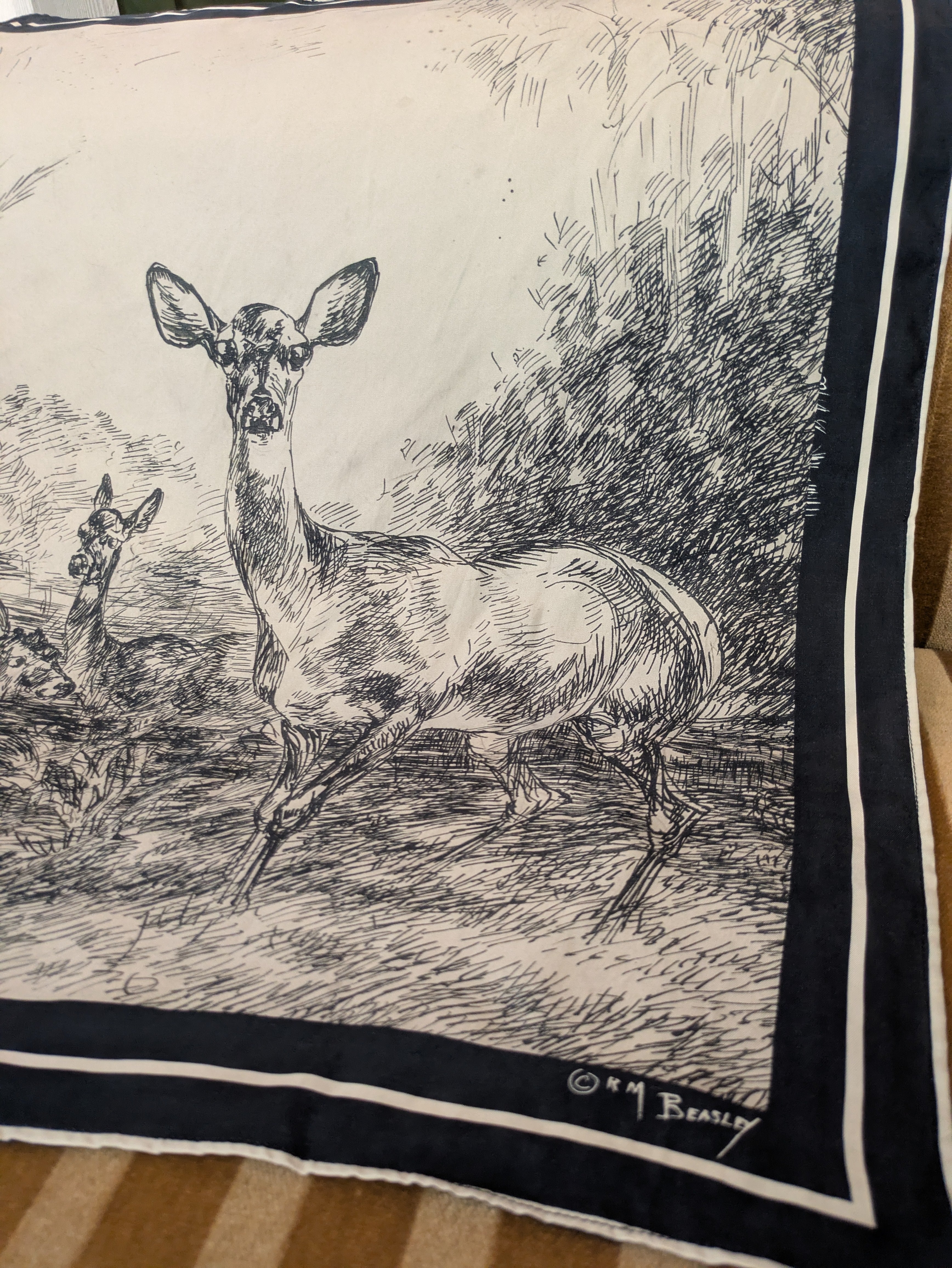 RM Beasley Cupro Scarves - Deer