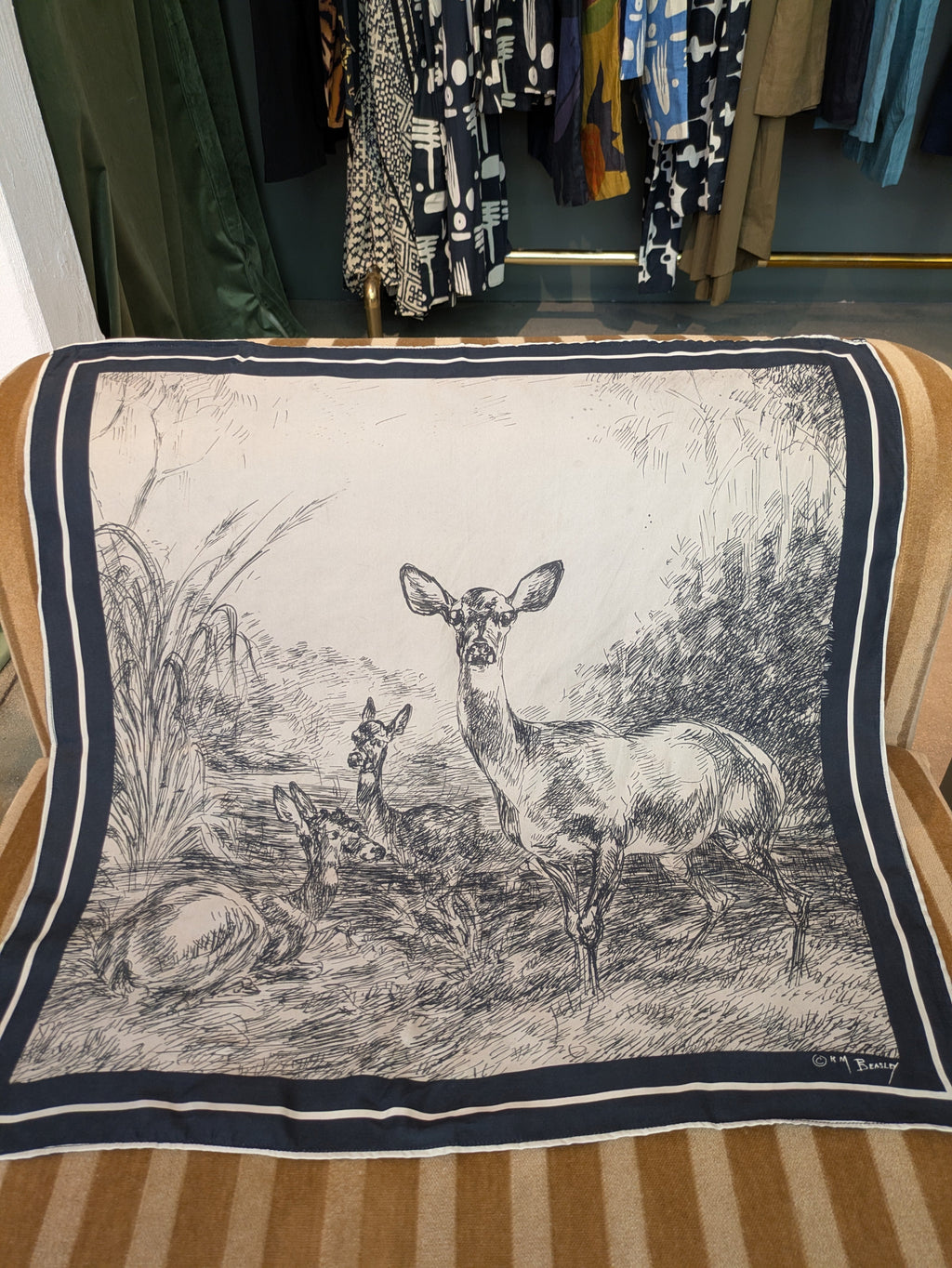 RM Beasley Cupro Scarves - Deer
