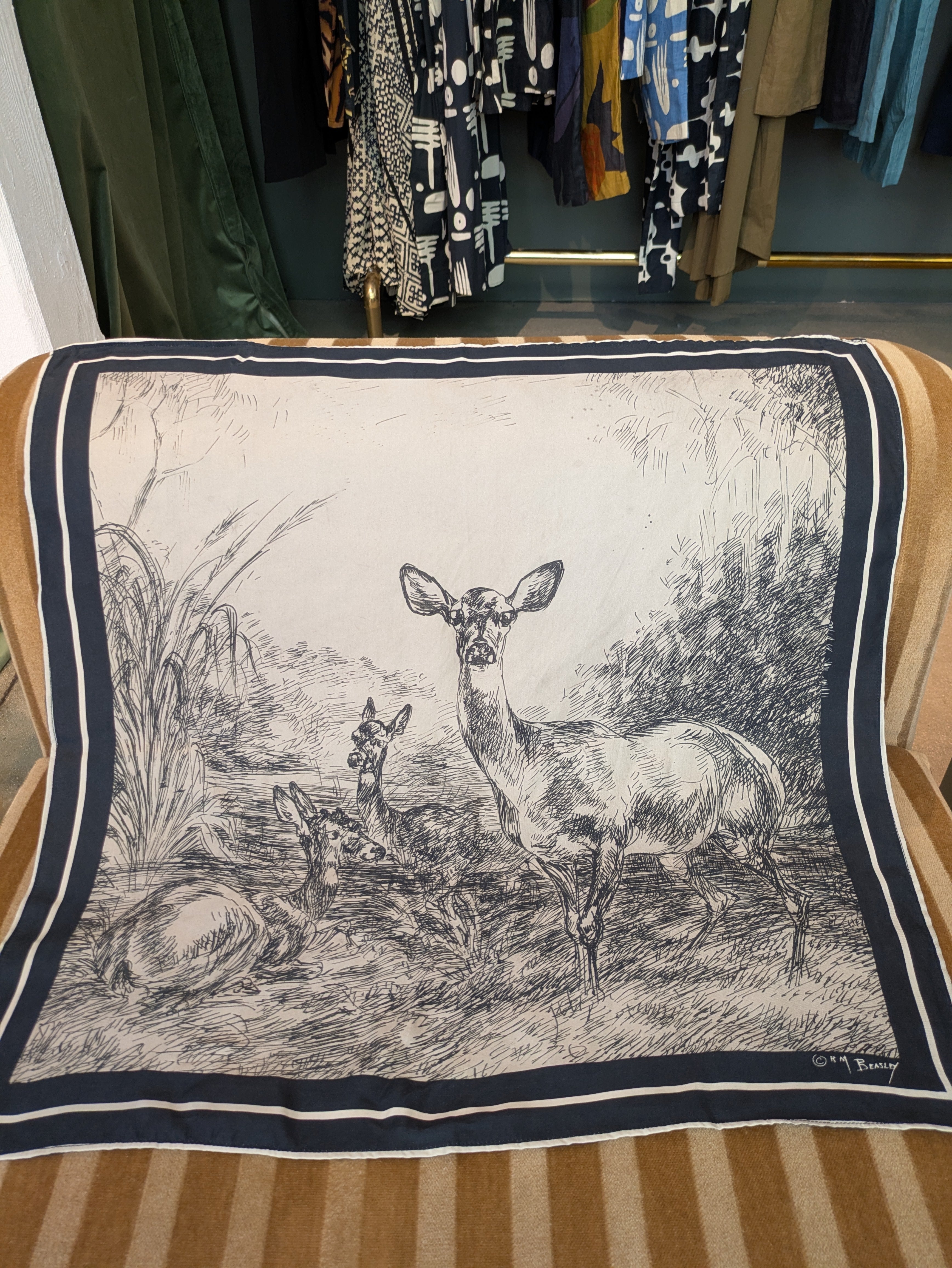 RM Beasley Cupro Scarves - Deer