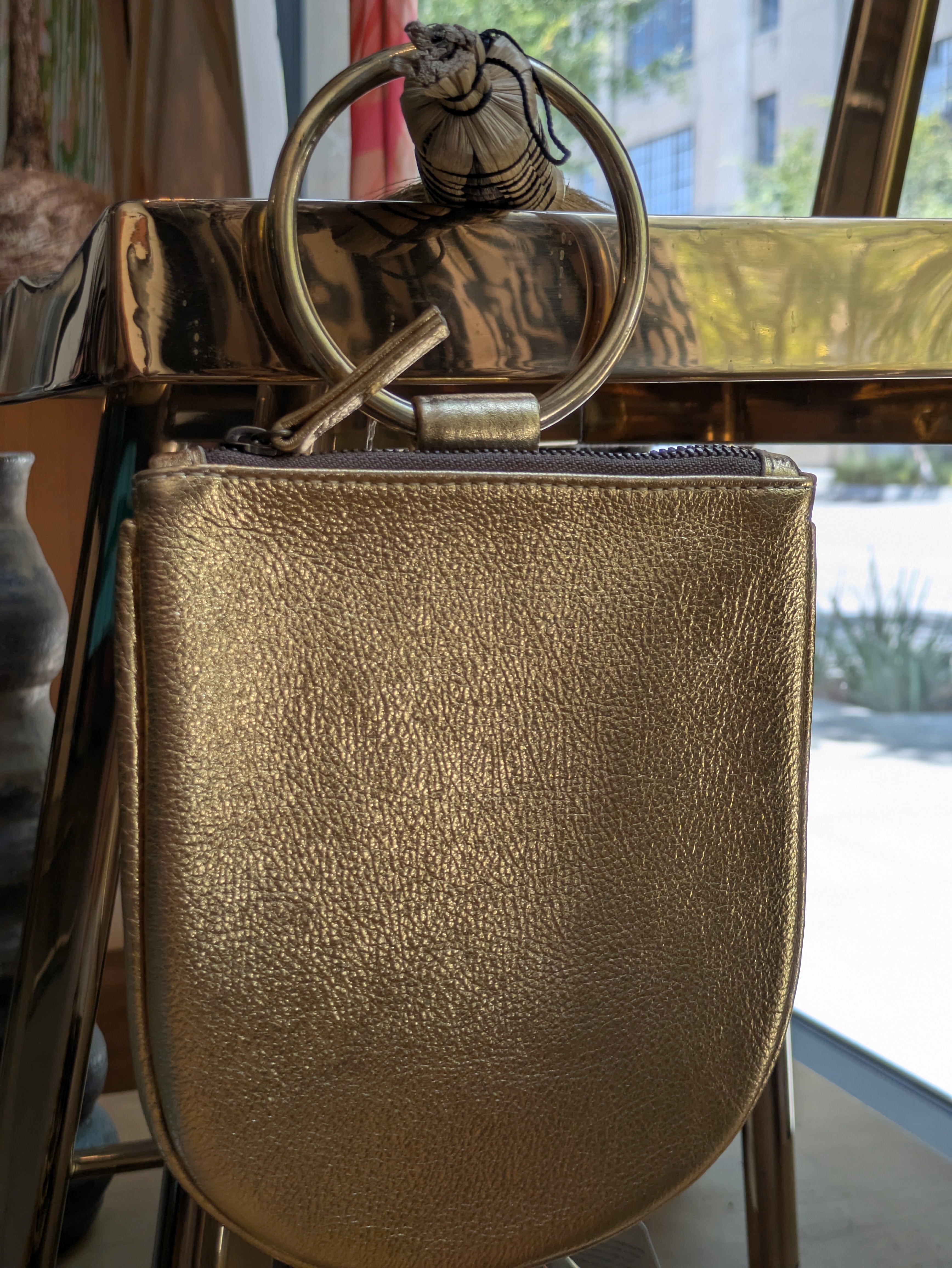 Kim White - Metallic Mini Ring Wristlet - Metal Tones