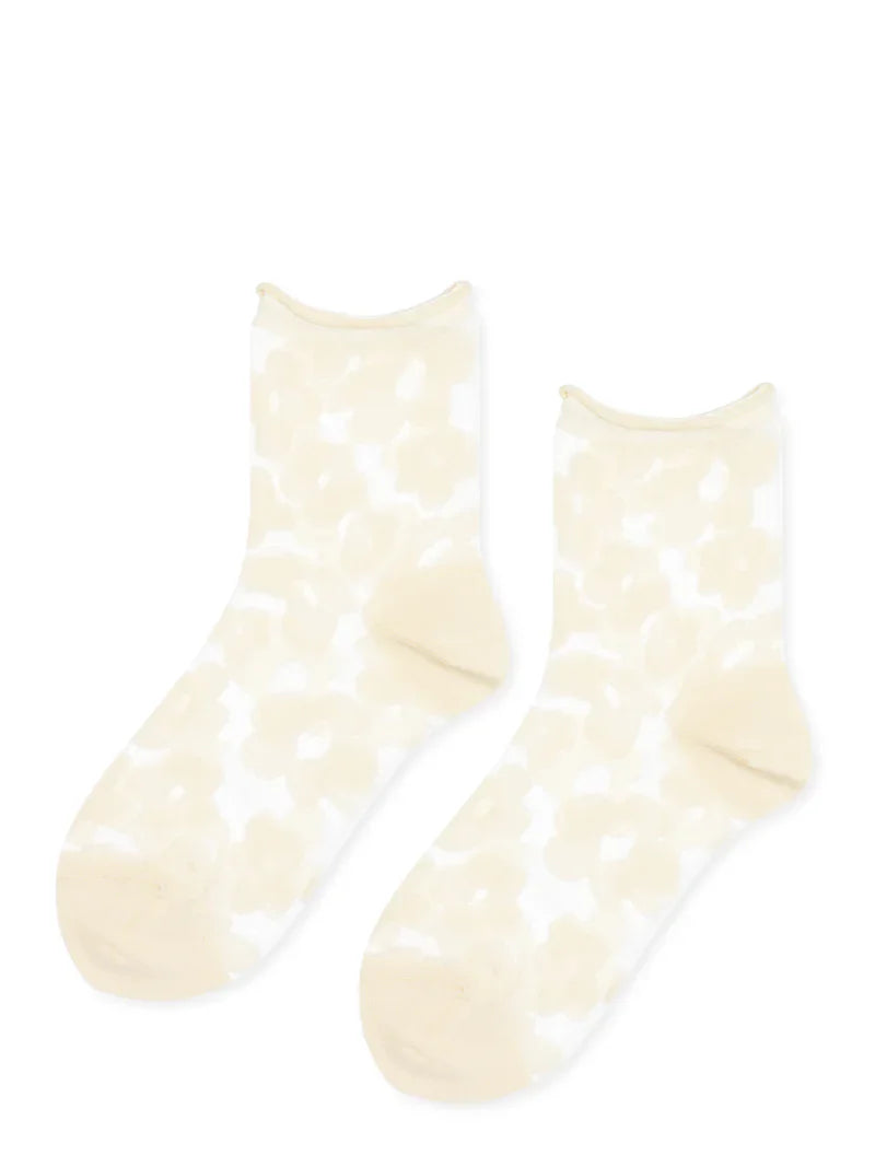Pop Sheer Short Crew Socks
